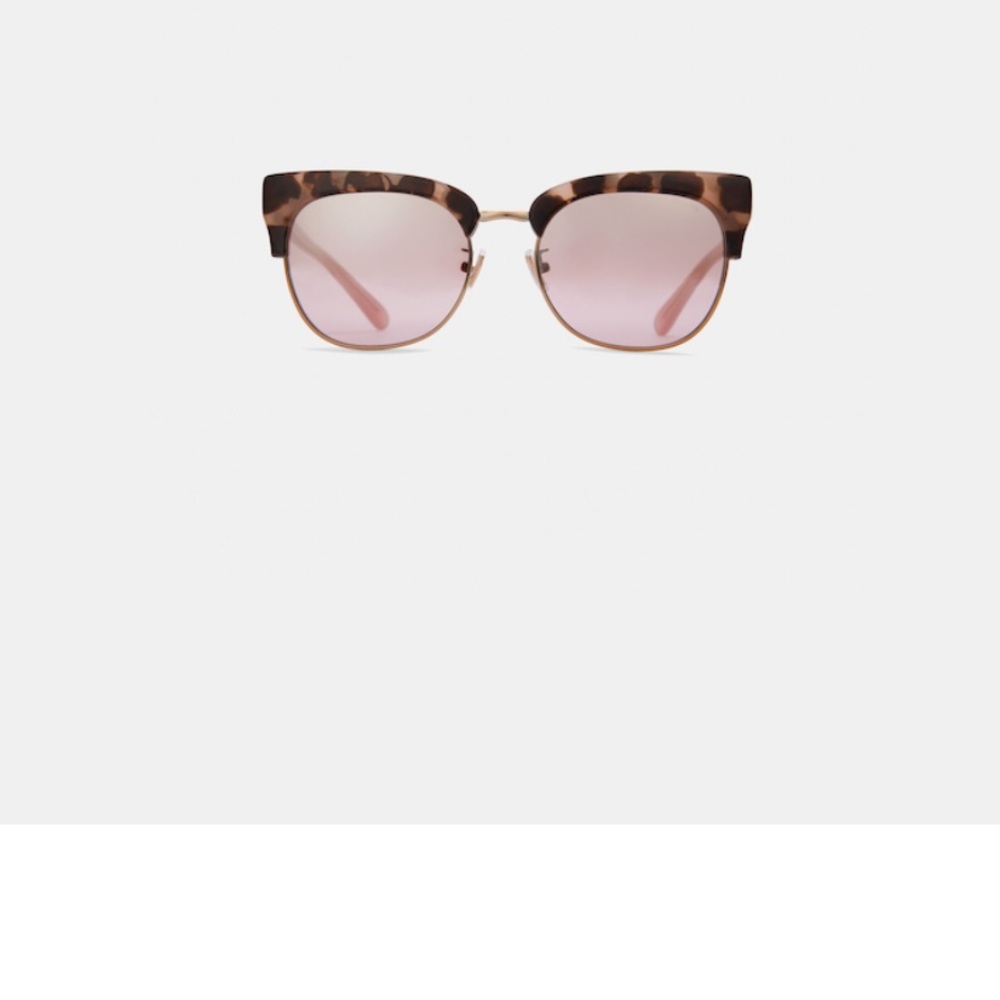 COACH SEMI RIMLESS PINK TORTOISE BOBBI SUNGLASSES ALL SEASONS - Picture 9 of 9